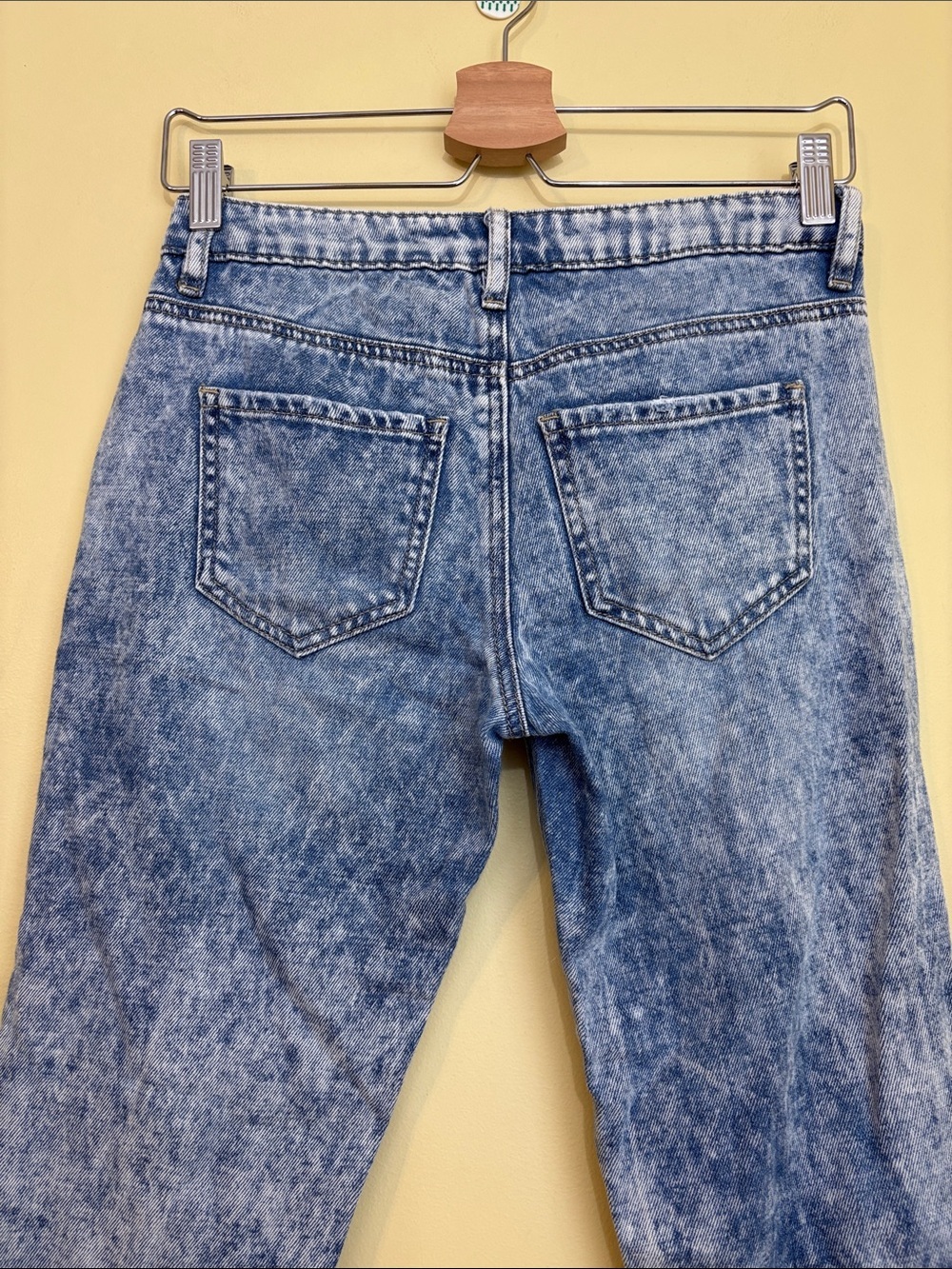 Refuge | Acid Wash Distressed High Rise Mom Jeans 90s Grunge Streetwear Y2K 0 - Picture 10 of 13